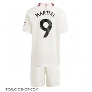 Manchester United Anthony Martial #9 Terza Maglia Bambino 2023-24 Manica Corta (+ Pantaloni corti)